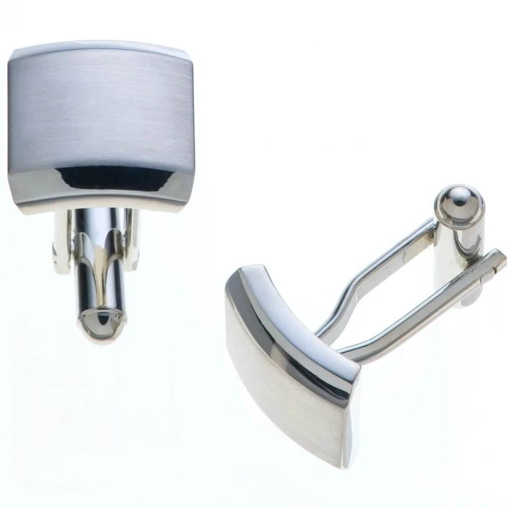 Croft & Barrow Brushed Silver Tone Cuff Links NEW